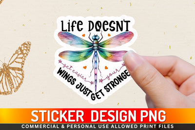 Life doesnt get Sticker Design Sublimation Regulrcrative 