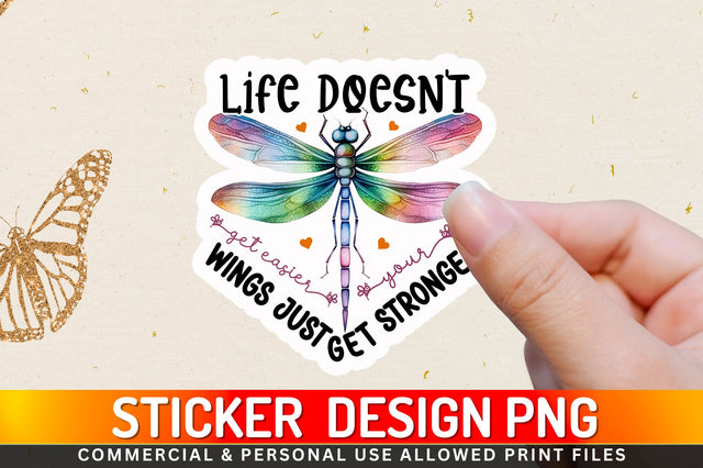 Life doesnt get Sticker Design Sublimation Regulrcrative 
