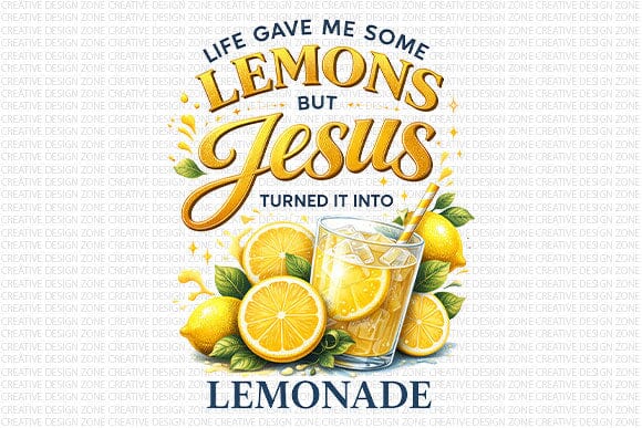 Life Gave Me Lemons Christian Quote PNG | Faith Sublimation Design SVG BillahCrafts 