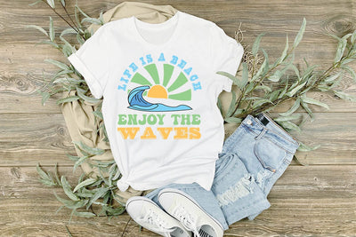 life is a beach enjoy the waves SVG Angelina750 