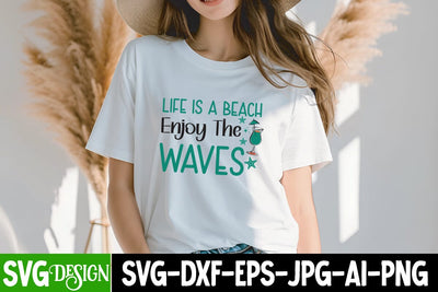 Life is a Beach Enjoy the Waves SVG Cut File, Life is a Beach Enjoy the Waves SVG Design, Welcome Summer SVG Design, Summer SVG Cut File,Aloha Summer SVG Design, Summer SVG Quotes, Summer Sublimation PNG,Funny Summer SVG SVG BlackCatsMedia 
