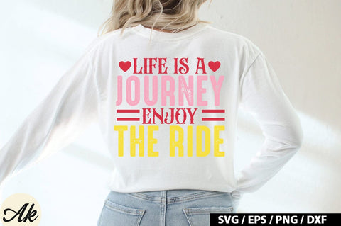 Life Is A Journey Enjoy The Ride Retro Design SVG akazaddesign 