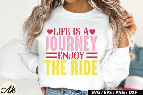 Life Is A Journey Enjoy The Ride Retro Design SVG akazaddesign 