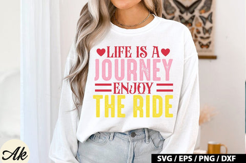 Life Is A Journey Enjoy The Ride Retro Design SVG akazaddesign 