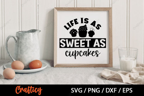 Life is as sweet as cupcakes SVG Design SVG Designangry 