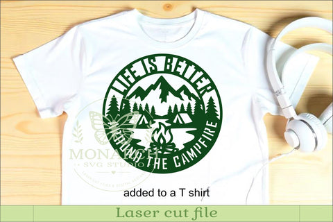 Life Is Better Around the Campfire SVG Camping Sign Laser SVG APInspireddesigns 