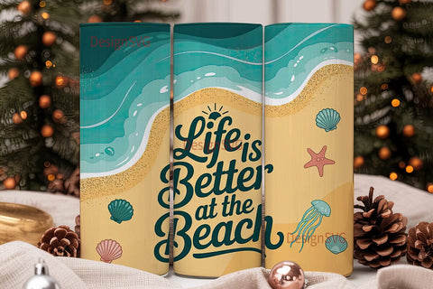 Life is Better at the Beach 20oz Tumbler Sublimation DesignSVG 