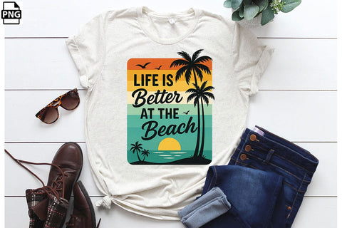 Life Is Better At The Beach PNG Printable File Sublimation Creativedesigntee 