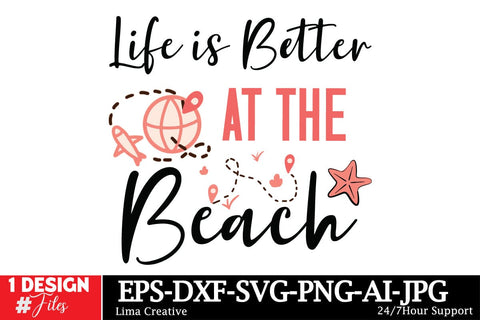 Life is better at the Beach SVG Design,Summer SVG,Summer SVG Design,Summer Shirt Design,Summer Sublimation PNG,Beach SVG Cut File SVG Insomnia Std 