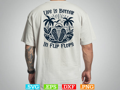 Life Is Better In Flip Flops Shirt, Beaches Love Me Svg, Family Vacation Svg SVG Creativeart88 