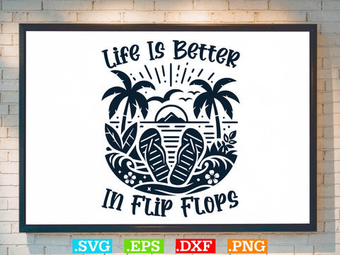 Life Is Better In Flip Flops Shirt, Beaches Love Me Svg, Family Vacation Svg SVG Creativeart88 