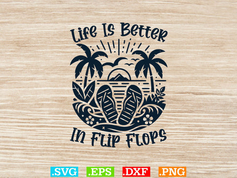Life Is Better In Flip Flops Shirt, Beaches Love Me Svg, Family Vacation Svg SVG Creativeart88 