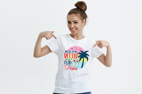 Life is Better in Flip Flops, Summer Sublimation Sublimation CraftLabSVG 