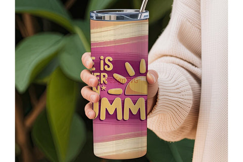 Life is Better in Summer 20oz Tumbler Sublimation DesignSVG 