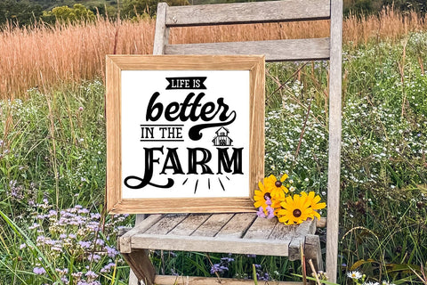 Life Is Better in the Farm SVG I Farmhouse Sign SVG I Farm SVG Happy Printables Club 