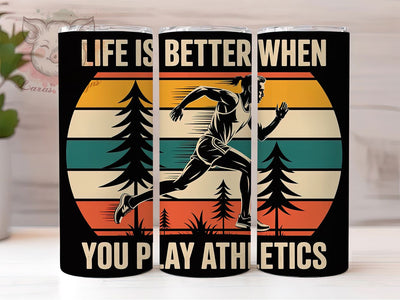 Life Is Better Running 20oz Tumbler, Athletics Quote Wrap, Life Is Better Design, 20oz Tumbler Wrap, Sublimation Design PNG, Runner Gift Wrap, Fitness Inspiration Sublimation Sublimation Lara' s Designs 