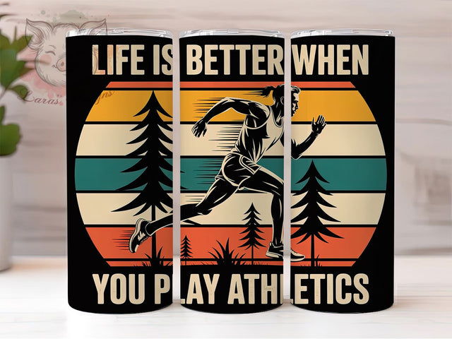 Life Is Better Running 20oz Tumbler, Athletics Quote Wrap, Life Is Better Design, 20oz Tumbler Wrap, Sublimation Design PNG, Runner Gift Wrap, Fitness Inspiration Sublimation Sublimation Lara' s Designs 