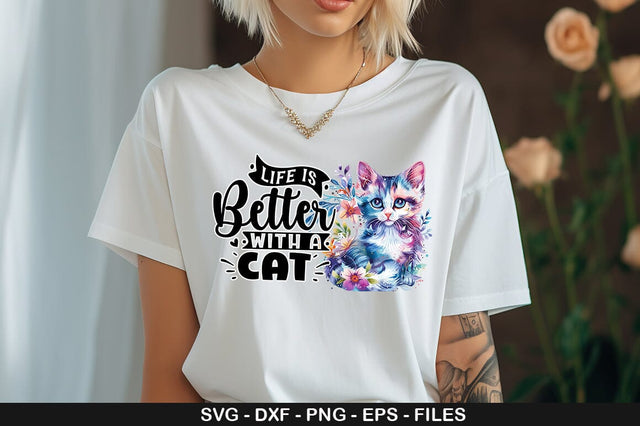 LIFE IS BETTER WITH A CAT SVG SVG CraftingStudio 