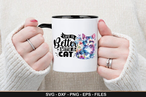 LIFE IS BETTER WITH A CAT SVG SVG CraftingStudio 