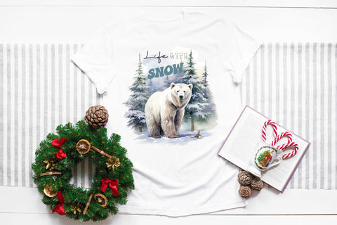 Life is Better with Snow, Winter PNG Sublimation Sublimation CraftLabSVG 
