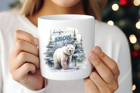Life is Better with Snow, Winter PNG Sublimation Sublimation CraftLabSVG 