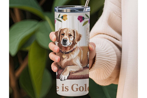 Life is Golden 20oz Tumbler Wrap Sublimation DesignSVG 