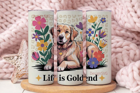 Life is Golden 20oz Tumbler Wrap Sublimation DesignSVG 