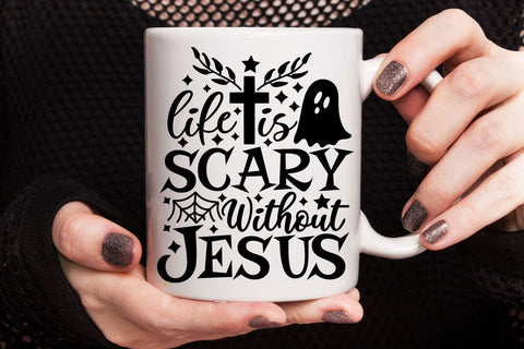 Life Is Scary Without Jesus| Christian Halloween SVG Cutting Files. SVG CosmosFineArt 