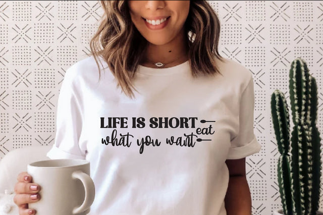 Life is short eat what you want , Kitchen svg bundle, Kitchen svg, Kitchen Quotes, Funny Quotes, Funny Svg SVG farhad farhad 