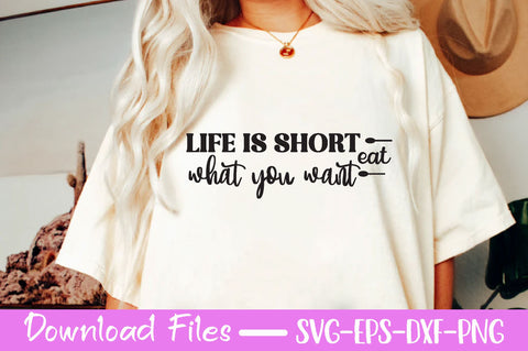 Life is short eat what you want , Kitchen svg bundle, Kitchen svg, Kitchen Quotes, Funny Quotes, Funny Svg SVG farhad farhad 