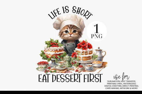 Life Is Short, Funny Kitchen Sublimation Design Sublimation BijouBay 
