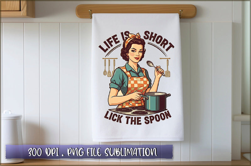 Life is short lick the spoon Sublimation Sublimation Shetara Begum 