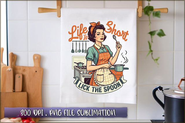 Life is short lick the spoon Sublimation Sublimation Shetara Begum 