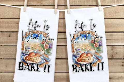 Life Is What You Bake It Dish Towel Sublimation Sublimation Jagonath Roy 