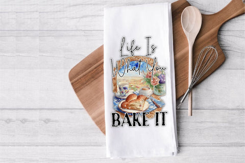 Life Is What You Bake It Dish Towel Sublimation Sublimation Jagonath Roy 