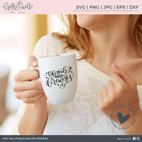 Life Needs More Fireworks | 4th of July SVG SVG Ikonart Design Shop 