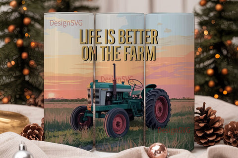 Life on the Farm 20oz Tumbler Wrap Sublimation DesignSVG 