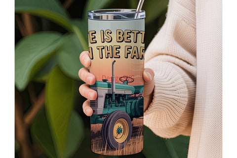 Life on the Farm 20oz Tumbler Wrap Sublimation DesignSVG 