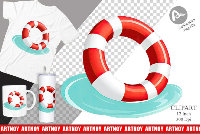 Lifebuoy Clipart Sublimation artnoy 