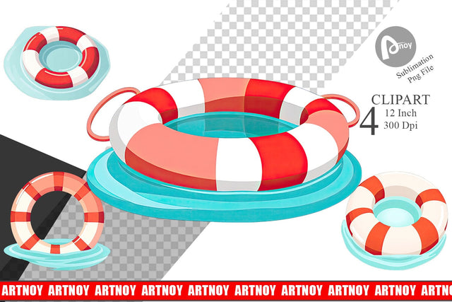 Lifebuoy Clipart Sublimation artnoy 