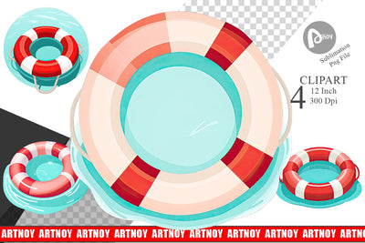 Lifebuoy Clipart Sublimation artnoy 