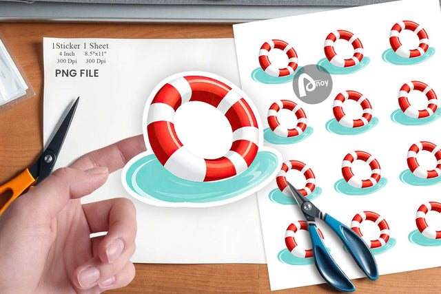 Lifebuoy Sticker Sublimation artnoy 