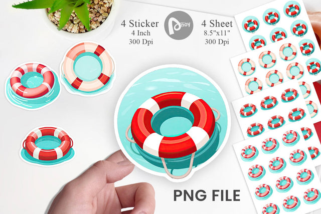 Lifebuoy Sticker Sublimation artnoy 