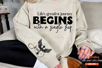 Lifes greatest journey begins with Sleeve SVG Design SVG Designangry 