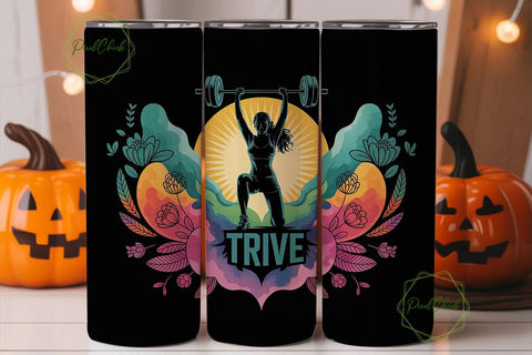Lift Hustle Thrive 20oz Tumbler Wrap Sublimation PixelChick 