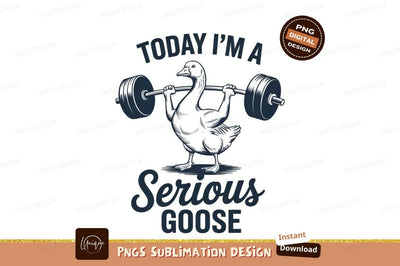 Lifting Goose Funny Vector Graphic Sublimation Sublimation Designangry 