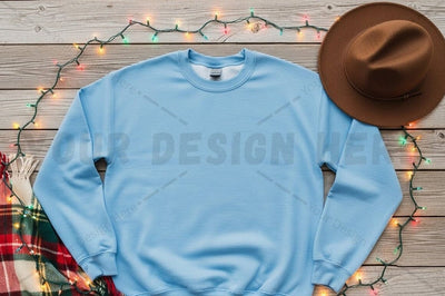 Light blue crew neck t-shirt mockup Mock Up Photo Designangry 