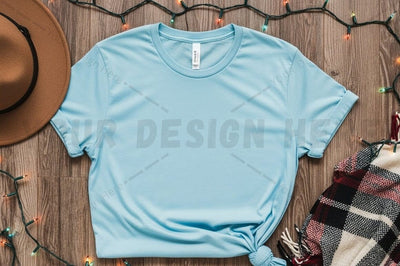 Light blue t-shirt mockup design Mock Up Photo Designangry 