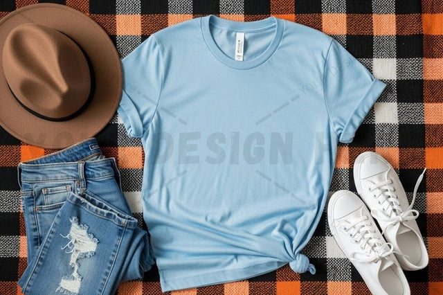 Light blue t-shirt mockup design Mock Up Photo Designangry 