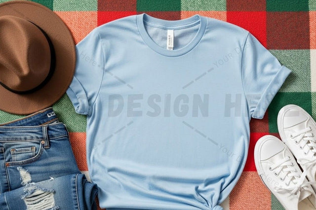 Light blue t-shirt mockup design Mock Up Photo Designangry 